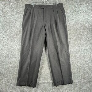 Principe Wool Suit Pants Mens‎ 38 Gray Pleated Preppy Classic Lined High Rise